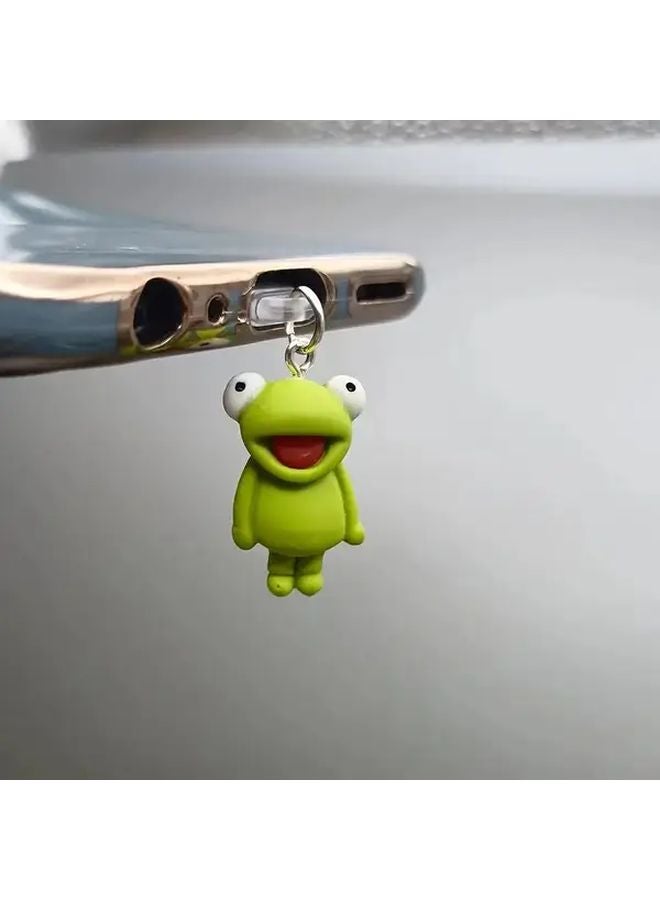 Pink Frog Dust Plug Charging Port Cap For iPhone 5 14 Waterproof ABS Material Gift - Image 3